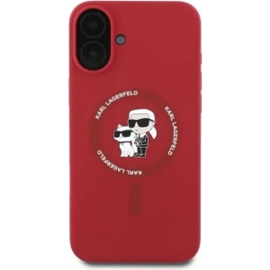 Buy Case Karl Lagerfeld KLHMP16SSCMKCRHR Apple iPhone 16 hardcase Silicone Karl&Choupette Heads Ring MagSafe red - KLD2163 - {ean13} - Home Screen Store Europe