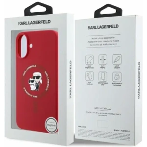 Kup Etui Karl Lagerfeld KLHMP16SSCMKCRHR Apple iPhone 16 hardcase Silicone Karl&Choupette Heads Ring MagSafe czerwony - KLD2163 - {ean13} - Sklep Home Screen