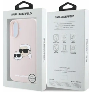 Kup Etui Karl Lagerfeld KLHMP16SSKCHPPLP Apple iPhone 16 hardcase Silicone Double Heads Print MagSafe różowy - KLD2164 - {ean13} - Sklep Home Screen