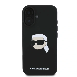 Kup Etui Karl Lagerfeld KLHMP16SSKHPPLK Apple iPhone 16 hardcase Silicone Karl Head Print MagSafe czarny - KLD2165 - {ean13} - Sklep Home Screen
