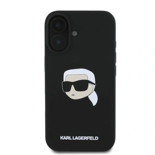 Kup Eset Karl Lagerfeld KLHMP16SSKHPPLK Apple iPhone 16 kemény tok Szilikon Karl Fej Nyomtatás MagSafe fekete - KLD2165 - {ean13} - Sklep Home Screen