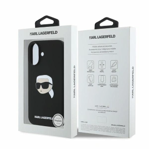 Kup Případ Karl Lagerfeld KLHMP16SSKHPPLK Apple iPhone 16 tvrdý obal silikon Karl Head Print MagSafe černý - KLD2165 - {ean13} - Sklep Home Screen