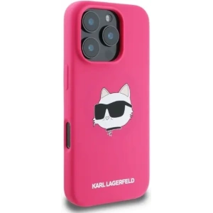 Kup Etui Karl Lagerfeld KLHMP16XSCHPPLF Apple iPhone 16 Pro Max hardcase Silicone Choupette Head Print MagSafe fuksja - KLD2166 - {ean13} - Sklep Home Screen