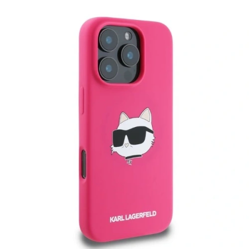 Kup Případ Karl Lagerfeld KLHMP16XSCHPPLF pro Apple iPhone 16 Pro Max tvrdý kryt silikonový s potiskem hlavy Choupette MagSafe fuchsiový - KLD2166 - {ean13} - Sklep Home Screen