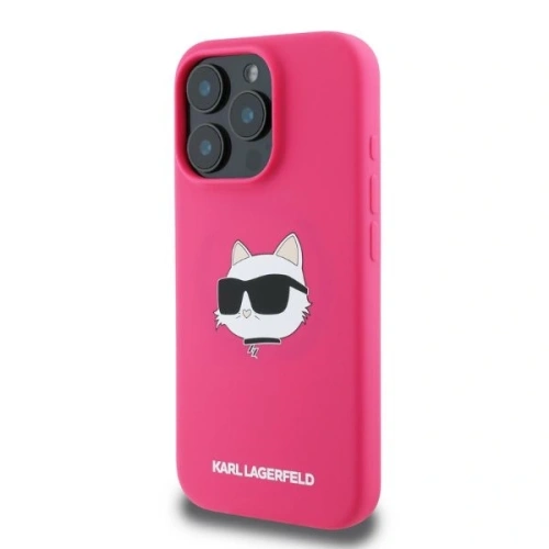 Kup Caz Karl Lagerfeld KLHMP16XSCHPPLF hardcase pentru Apple iPhone 16 Pro Max, silicone cu imprimeu Choupette Head, MagSafe fuchsia - KLD2166 - {ean13} - Sklep Home Screen