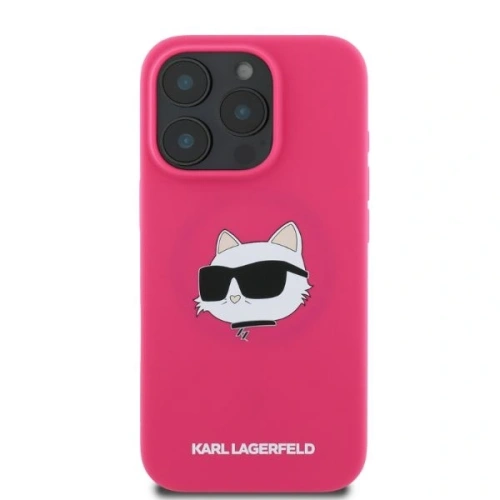 Kup Případ Karl Lagerfeld KLHMP16XSCHPPLF pro Apple iPhone 16 Pro Max tvrdý kryt silikonový s potiskem hlavy Choupette MagSafe fuchsiový - KLD2166 - {ean13} - Sklep Home Screen