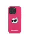 Buy Case Karl Lagerfeld KLHMP16XSCHPPLF Apple iPhone 16 Pro Max hardcase Silicone Choupette Head Print MagSafe fuchsia - KLD2166 - {ean13} - Home Screen Store Europe