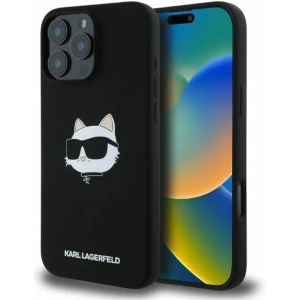 Kup Etui Karl Lagerfeld KLHMP16XSCHPPLK Apple iPhone 16 Pro Max hardcase Silicone Choupette Head Print MagSafe czarny - KLD2167 - {ean13} - Sklep Home Screen