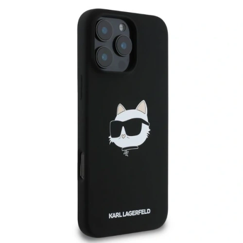 Buy Case Karl Lagerfeld KLHMP16XSCHPPLK Apple iPhone 16 Pro Max hardcase Silicone Choupette Head Print MagSafe black - KLD2167 - {ean13} - Home Screen Store Europe