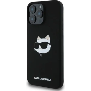 Buy Case Karl Lagerfeld KLHMP16XSCHPPLK Apple iPhone 16 Pro Max hardcase Silicone Choupette Head Print MagSafe black - KLD2167 - {ean13} - Home Screen Store Europe