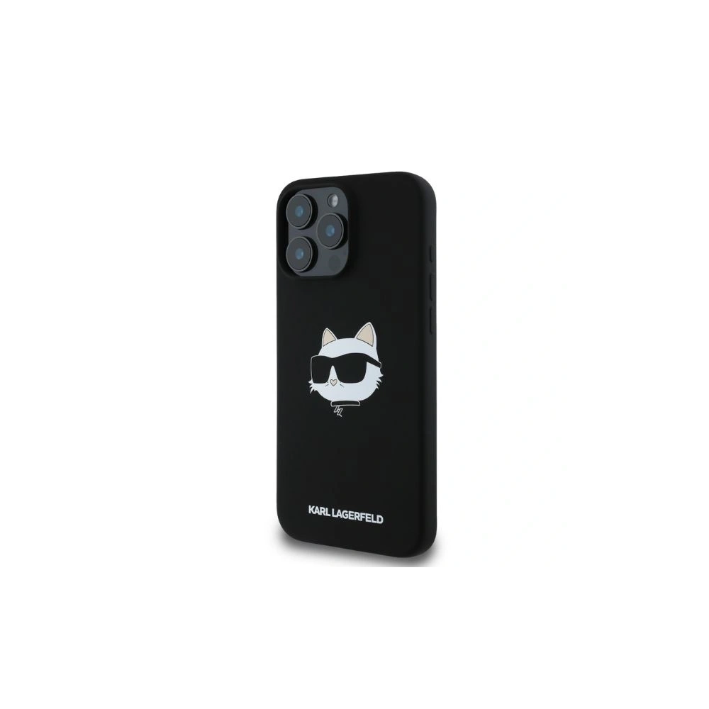Etui Karl Lagerfeld KLHMP16XSCHPPLK Apple iPhone 16 Pro Max hardcase Silicone Choupette Head Print MagSafe czarny