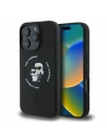 Fall Karl Lagerfeld KLHMP16XSCMKCRHK Apple iPhone 16 Pro Max Hartschale Silikon Karl&Choupette Köpfe Ring MagSafe schwarz - iPhone 16 Pro Max - Karl Lagerfeld