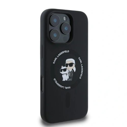Kup Etui Karl Lagerfeld KLHMP16XSCMKCRHK Apple iPhone 16 Pro Max hardcase Silicone Karl&Choupette Heads Ring MagSafe czarny - KLD2168 - {ean13} - Sklep Home Screen