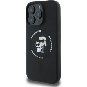 Kup Etui Karl Lagerfeld KLHMP16XSCMKCRHK Apple iPhone 16 Pro Max hardcase Silicone Karl&Choupette Heads Ring MagSafe czarny - KLD2168 - {ean13} - Sklep Home Screen