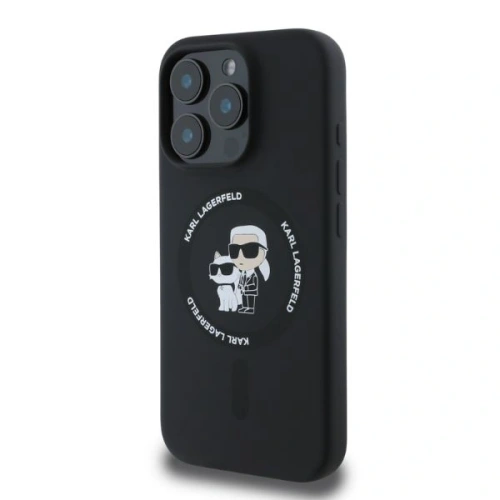 Kup Etui Karl Lagerfeld KLHMP16XSCMKCRHK Apple iPhone 16 Pro Max hardcase Silicone Karl&Choupette Heads Ring MagSafe czarny - KLD2168 - {ean13} - Sklep Home Screen