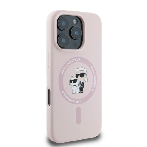 Kup Etui Karl Lagerfeld KLHMP16XSCMKCRHP Apple iPhone 16 Pro Max hardcase Silicone Karl&Choupette Heads Ring MagSafe różowy - KLD2169 - {ean13} - Sklep Home Screen