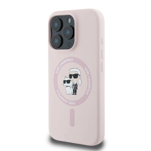 Kup Etui Karl Lagerfeld KLHMP16XSCMKCRHP Apple iPhone 16 Pro Max hardcase Silicone Karl&Choupette Heads Ring MagSafe różowy - KLD2169 - {ean13} - Sklep Home Screen