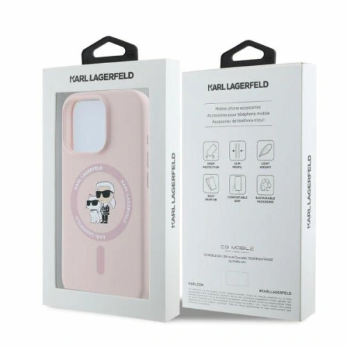 Kup Etui Karl Lagerfeld KLHMP16XSCMKCRHP Apple iPhone 16 Pro Max hardcase Silicone Karl&Choupette Heads Ring MagSafe różowy - KLD2169 - {ean13} - Sklep Home Screen