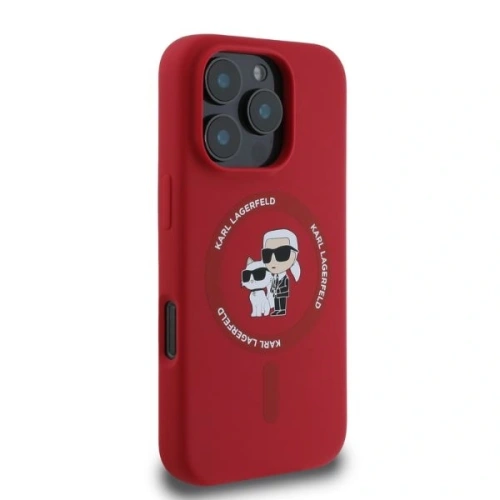 Kup Etui Karl Lagerfeld KLHMP16XSCMKCRHR Apple iPhone 16 Pro Max hardcase Silicone Karl&Choupette Heads Ring MagSafe czerwony - KLD21670 - {ean13} - Sklep Home Screen