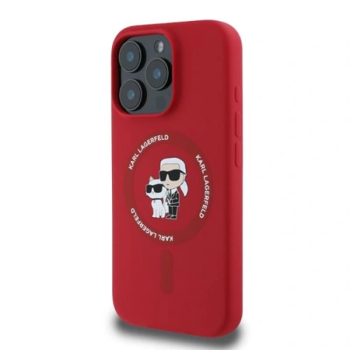 Kup Etui Karl Lagerfeld KLHMP16XSCMKCRHR Apple iPhone 16 Pro Max hardcase Silicone Karl&Choupette Heads Ring MagSafe czerwony - KLD21670 - {ean13} - Sklep Home Screen