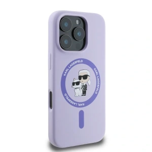 Buy Case Karl Lagerfeld KLHMP16XSCMKCRHU Apple iPhone 16 Pro Max hardcase Silicone Karl&Choupette Heads Ring MagSafe purple - KLD21671 - {ean13} - Home Screen Store Europe
