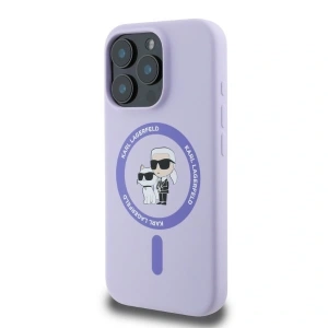 Kup Etui Karl Lagerfeld KLHMP16XSCMKCRHU Apple iPhone 16 Pro Max hardcase Silicone Karl&Choupette Heads Ring MagSafe fioletowy - KLD21671 - {ean13} - Sklep Home Screen