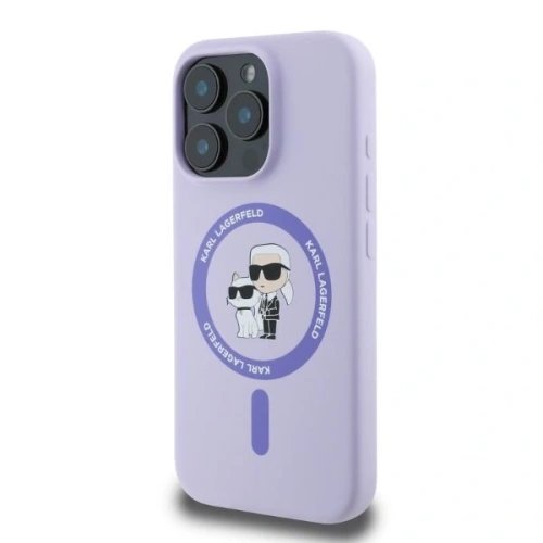 Kup Eset Karl Lagerfeld KLHMP16XSCMKCRHU Apple iPhone 16 Pro Max kemény tok Szilikon Karl&Choupette Fejek Gyűrű MagSafe lila - KLD21671 - {ean13} - Sklep Home Screen
