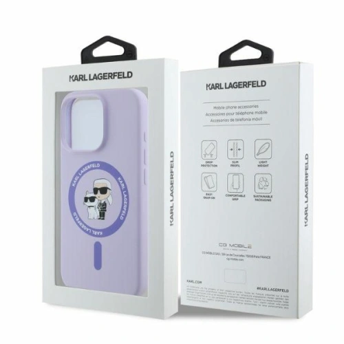 Kup Etui Karl Lagerfeld KLHMP16XSCMKCRHU Apple iPhone 16 Pro Max hardcase Silicone Karl&Choupette Heads Ring MagSafe fioletowy - KLD21671 - {ean13} - Sklep Home Screen