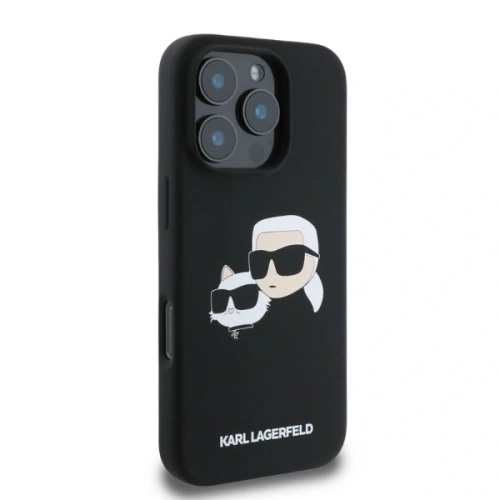 Kup Případ Karl Lagerfeld KLHMP16XSKCHPPLK Apple iPhone 16 Pro Max tvrdý obal Silikonový dvouhlavý tisk MagSafe černý - KLD21672 - {ean13} - Sklep Home Screen