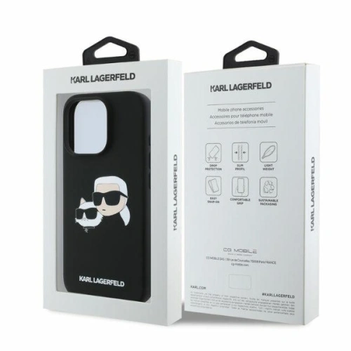 Kup Případ Karl Lagerfeld KLHMP16XSKCHPPLK Apple iPhone 16 Pro Max tvrdý obal Silikonový dvouhlavý tisk MagSafe černý - KLD21672 - {ean13} - Sklep Home Screen