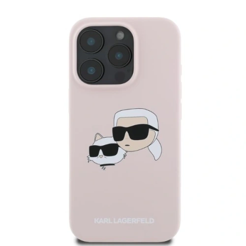 Kup Případ Karl Lagerfeld KLHMP16XSKCHPPLP Apple iPhone 16 Pro Max tvrdý kryt silikonový s potiskem dvojité hlavy MagSafe růžový - KLD21673 - {ean13} - Sklep Home Screen