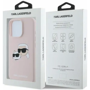 Kup Případ Karl Lagerfeld KLHMP16XSKCHPPLP Apple iPhone 16 Pro Max tvrdý kryt silikonový s potiskem dvojité hlavy MagSafe růžový - KLD21673 - {ean13} - Sklep Home Screen