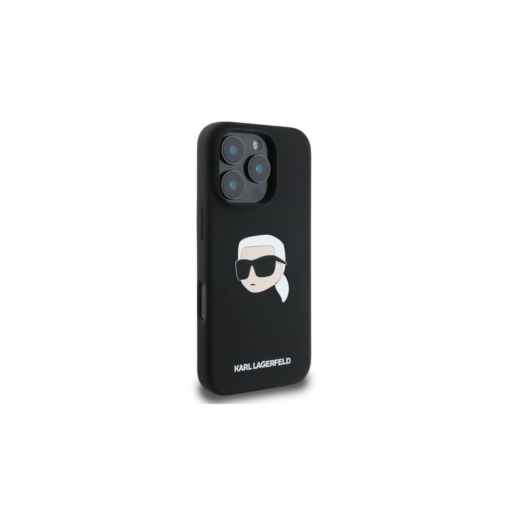 Etui Karl Lagerfeld KLHMP16XSKHPPLK Apple iPhone 16 Pro Max hardcase Silicone Karl Head Print MagSafe czarny - iPhone 16 Pro Max - Karl Lagerfeld
