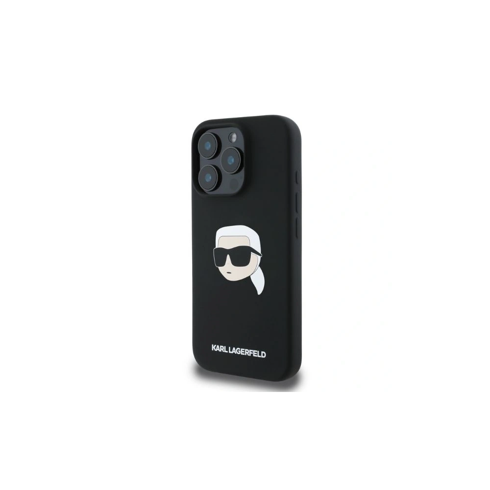 Etui Karl Lagerfeld KLHMP16XSKHPPLK Apple iPhone 16 Pro Max hardcase Silicone Karl Head Print MagSafe czarny - iPhone 16 Pro Max - Karl Lagerfeld