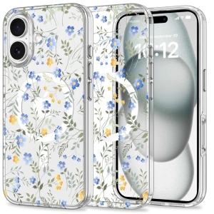 Buy Case Tech-Protect Magmood MagSafe Apple iPhone 16 Spring Flowers - THP3090 - {ean13} - Home Screen Store Europe