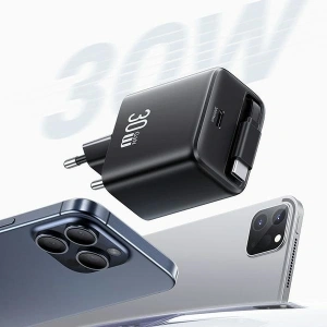 Kup Ładowarka sieciowa USAMS USB-C + zwijany kabel USB-C PD+QC 30W Gan Fast Charging biały YC Series - USA1172 - {ean13} - Sklep Home Screen