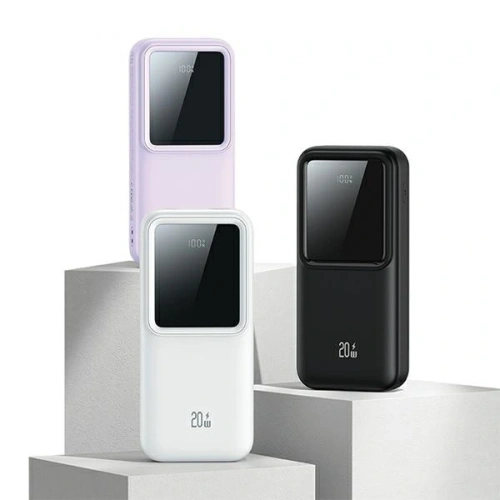 Kup Powerbank USAMS z wbudowanymi kablami USB-C + Lightning 30000mAh 20W PD+QC 3.0 Fast Charge X-chel Series biały - USA1174 - {ean13} - Sklep Home Screen
