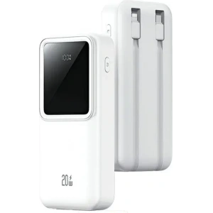 Kup Powerbank USAMS z wbudowanymi kablami USB-C + Lightning 30000mAh 20W PD+QC 3.0 Fast Charge X-chel Series czarny - USA1175 - {ean13} - Sklep Home Screen