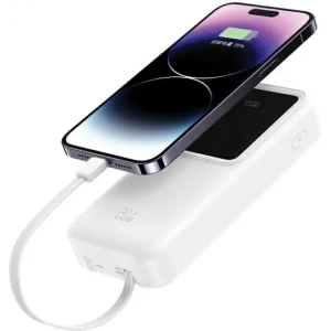 Kup Powerbank USAMS z wbudowanymi kablami USB-C + Lightning 30000mAh 20W PD+QC 3.0 Fast Charge X-chel Series czarny - USA1175 - {ean13} - Sklep Home Screen