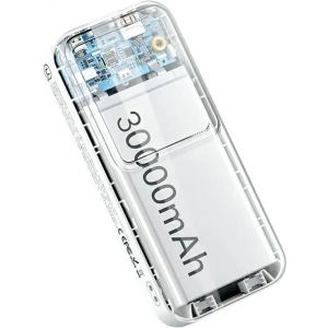 Kup Powerbank USAMS z wbudowanymi kablami USB-C + Lightning 30000mAh 20W PD+QC 3.0 Fast Charge X-chel Series czarny - USA1175 - {ean13} - Sklep Home Screen