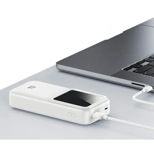 Kup Powerbank USAMS z wbudowanymi kablami USB-C + Lightning 30000mAh 20W PD+QC 3.0 Fast Charge X-chel Series czarny - USA1175 - {ean13} - Sklep Home Screen