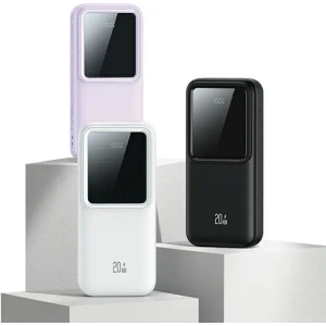 Kup Powerbank USAMS z wbudowanymi kablami USB-C + Lightning 30000mAh 20W PD+QC 3.0 Fast Charge X-chel Series czarny - USA1175 - {ean13} - Sklep Home Screen