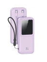 Baterie externă USAMS cu cabluri integrate USB-C + Lightning 30000mAh 20W PD+QC 3.0 Încărcare rapidă Seria X-chel violet. - Baterii externe - Usams
