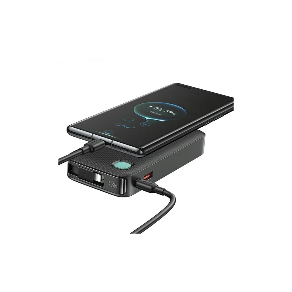 Powerbank USAMS + zwijany kabel Lightning 10000 mAh PD 20W Fast Charge XY Series biały - Powerbanki - Usams