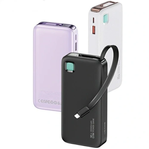 Kup USAMS Powerbank + kihúzható Lightning kábel 10000 mAh PD 20W Gyors Töltés XY Sorozat fekete - USA1179 - {ean13} - Sklep Home Screen