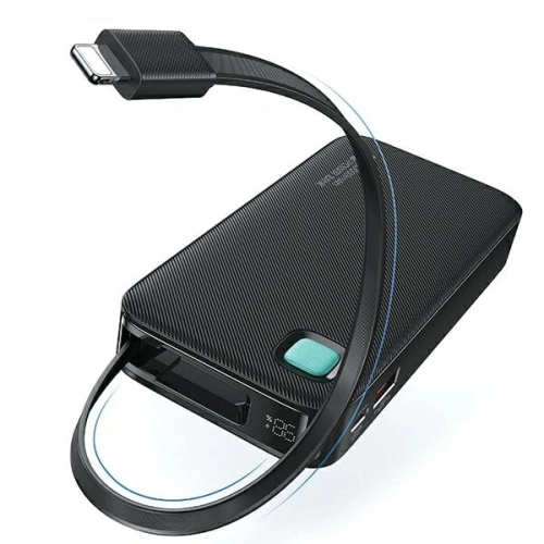 Kup Powerbank USAMS + zwijany kabel Lightning 10000 mAh PD 20W Fast Charge XY Series czarny - USA1179 - {ean13} - Sklep Home Screen