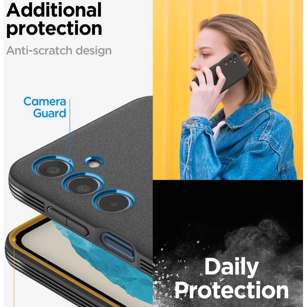 Etui Spigen Essential Sandblast Samsung Galaxy M35 5G Matte Black - Galaxy M35 5G - Spigen