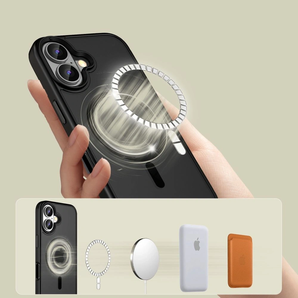 Etui Tech-Protect MagMat MagSafe Apple iPhone 16 Matte Black - iPhone 16 - Tech-Protect