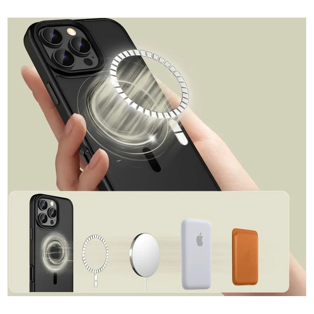 Etui Tech-Protect MagMat MagSafe Apple iPhone 16 Pro Max Matte Black - iPhone 16 Pro Max - Tech-Protect