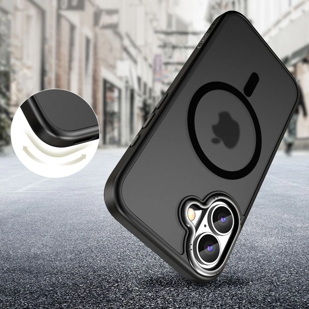 Etui Tech-Protect MagEdge MagSafe Apple iPhone 16 Matte Black/Gunmetal - iPhone 16 - Tech-Protect